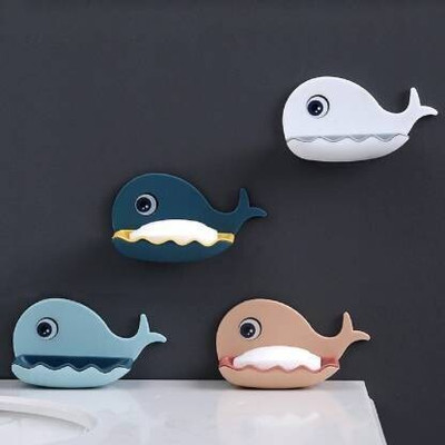 Fulkiza Pack of 2 Beautiful Fish Design Double Layer Self Draining Soap Case x2.107(Multicolor)