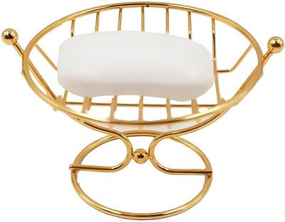 ODIN Stainless Steel Wall Soap Dish Holder | Golden Self Adhesive Rack(golden)