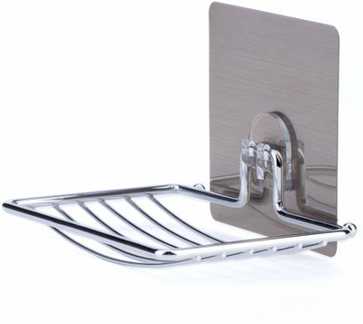 Flipkart SmartBuy 1st choice Wall mount Self-Adhesive Stainless Steel single layer SoapDish Holder(Silver)