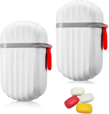 PERIZONE Travel Soap Case Soap Box,Waterproof and Leakproof Soap Dish with Lid(Pack Of 2)(White)