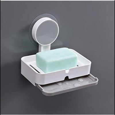 Flipkart SmartBuy Soap Stand for Bathroom with Removable Drain Tray Plastic Toothbrush Holder(White)