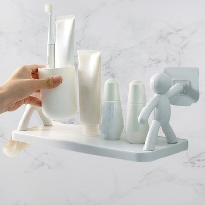 KRAZE Buddy Floating Wall Shelf0 Sink Sponge Holder(Plastic)