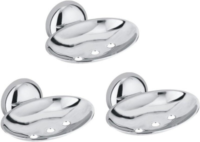 SANITEX SOAP CASE OVEL (PACK OF 03)(STEEL)