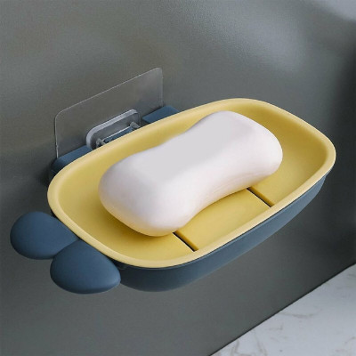 Sindhia Pack of 1 Beautiful Fish Design Wall Mounted Self Draining Soap Case x1.15(Random Colours)