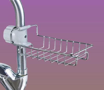 Vayhx Kitchen Soap Metal Metal Sponge Tap while Organizer as well as Sink Holder(Silver)