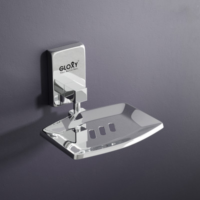 GLOXY Stainless Steel Soap Holder/Stand for Bathroom Soap Case - Bathroom Accessories(Silver)