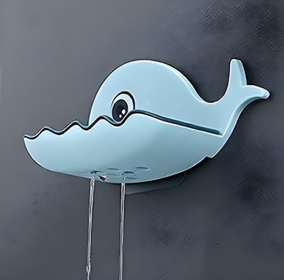 KRAZE Pack of 1 Attractive Dolphin Shape Double Layer Self Adhesive Soap Casex1.58(Multicolor)