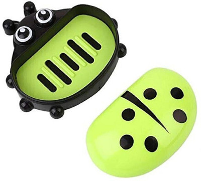 Flywind Lady Bug Soap Case Soap Dispensers Soap Holder Set of 2(Green)
