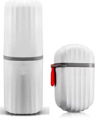 galleyway Travel Soap Box Case and Travel Toothbrush Case Holder Combo(White)