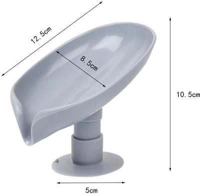 SJK (Pack of 2) Lotus Leaf Shaped Suction Cup Mounting Soap Dish 480(Multicolor)