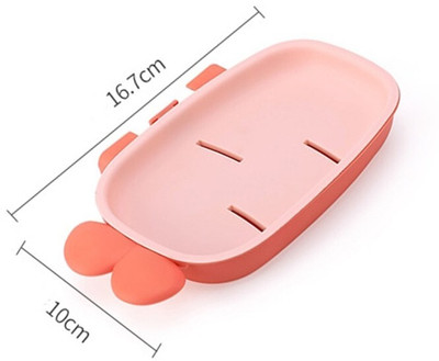 KRAZE Pack of 1 Beautiful Fish Design Double Layer Self Draining Soap Case x1.04(Multicolor)