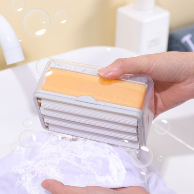SATSUN ENTERPRISE Washing Box Soap Holder with Built-in Roller for Efficient Cleaning Cloth 500 ml Soap Dispenser(Multicolor)