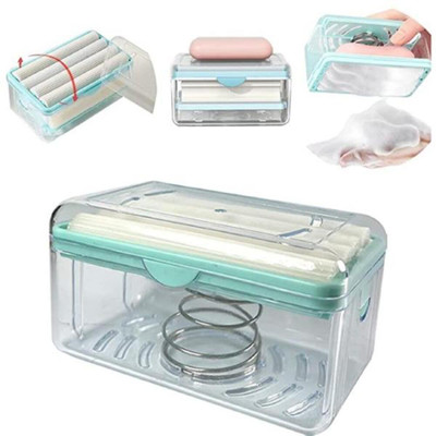 SATSUN ENTERPRISE 2-in-1 Portable Dispenser with Rubber Roller Foaming Soap Save(Multicolor)