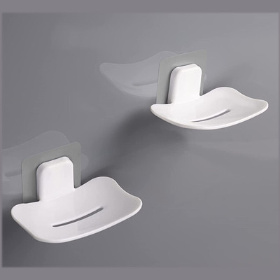 Hirsha Soap Dish for Located at Bathroom, Toilet, Sink or Multifunction Area Soap Stand(White)