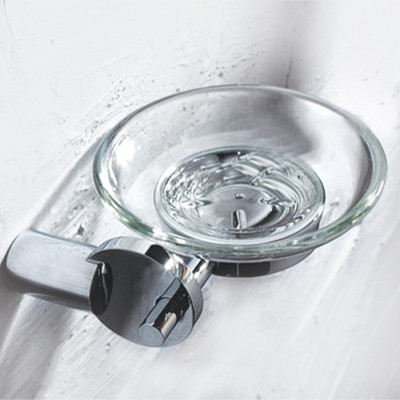 Viking Geometric Soap Dish - Modern Design with Polished CP Finish, Extend Soap Life(Silver)