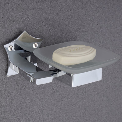 GLOXY Wall Mounted Stainless Steel Rust-Proof Single Soap Holder Usable for Bathroom(Silver) deal from flipkart