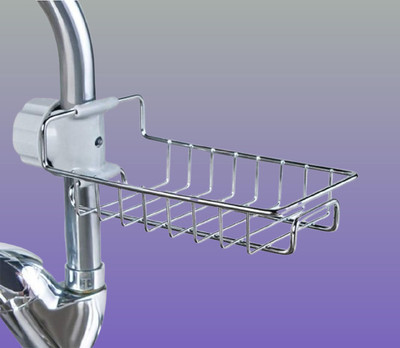 Guxseag Kitchen Organizer designed for Dish Sponge along with Soap Bar(Silver)