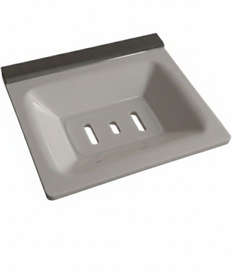 Aosys Acrylic Single Soap Dish/Soap Stand/Bathroom Soap Holder (White) Pack of 1(White)