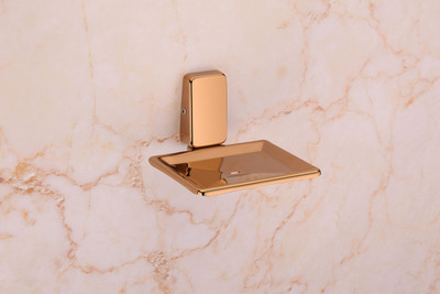 AGMECO Soap Dish for Bathroom Wall Mounted (Pack Of 1)(Fortte Rose Gold)