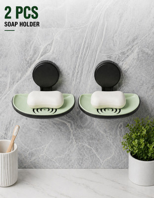 QXORE Self adhesive multipurpose bathroom soap stand(Multicolor)