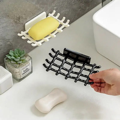 GJWORLD Wall mount grid soap cases(Black, White)