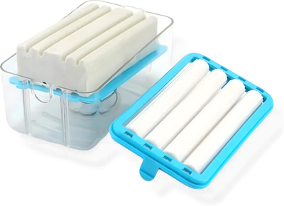 aktraders Plastic 2-In-1 Portable Laundry Rolling Soap Box Soap Bar Box Dispenser(Multicolor)