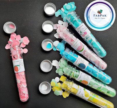 FabPak Flower Design Tube Shape Bottle Paper Soap(Multicolor SET 12)