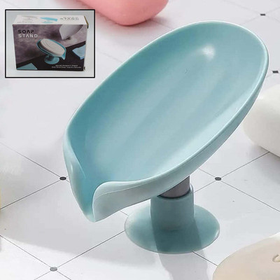 Allied Ecommerce Self Draining Soap Dish Holder – Slanted Design for Quick Drying (1 Pc)(Blue)
