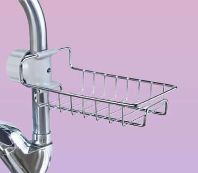 Vacuynex Sink Holder for storing Dish Sponge and Soap Holder(Silver)