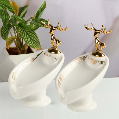 Kookee Ceramic Soap Holder Dish, Set of 1, White (Set of 2) (12206)(White)
