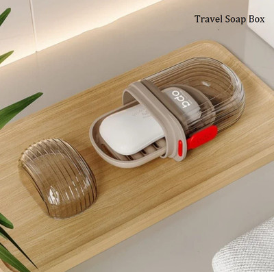 KUBAVA Travel Soap Case, Soap Holder with Cover Portable Soap Bar Box(White)