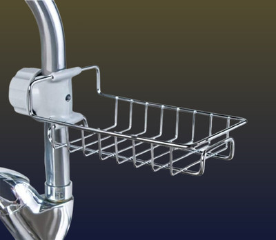 Solonix Sink Caddy for storing Dish Sponge and Soap(Silver)