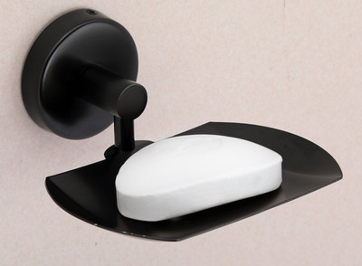 iSTAR 304 S.S. Single Soap Dish/ holder/ case for bathroom & basin(Chrome)(pack of 1)(Black)