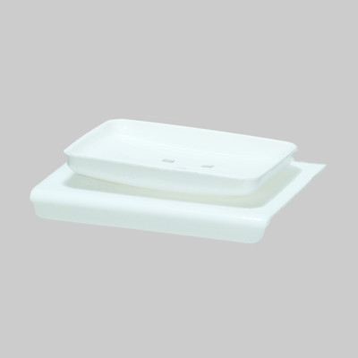 Sarvatr Acrylic Soap Holder/Soap Dish/Bathroom Soap Stand/Bathroom Accessories (Single)(White)
