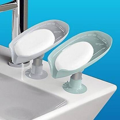KRAZE Pack of 2 Lotus Leaf Shaped Suction Cup Mounting Soap Dish X2.85(Multicolor)