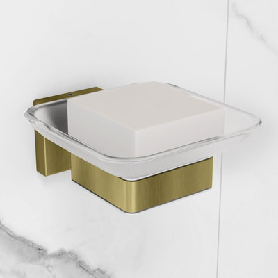 Plantex Aqua Soap Dish for Bathroom/Soap Holder/Soap Case/Soap Stand for Kitchen(Brass Antique)