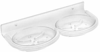 HOUZIE Soap Dish of ABS Plastic Unbreakable for Bathroom(Clear)