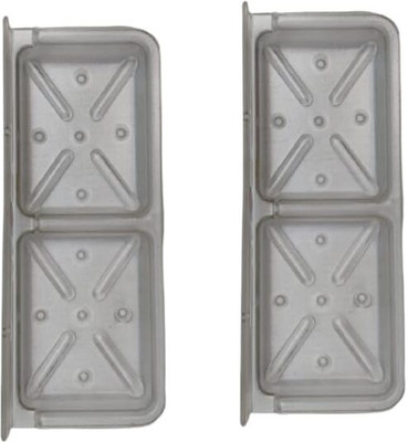 NTCD Plastic Double soap Dish Square - Unbreakable Accessories(White)