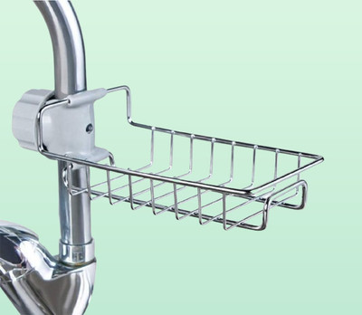 Elthara Sink Caddy to hold Sponge while Dish Soap(Silver)