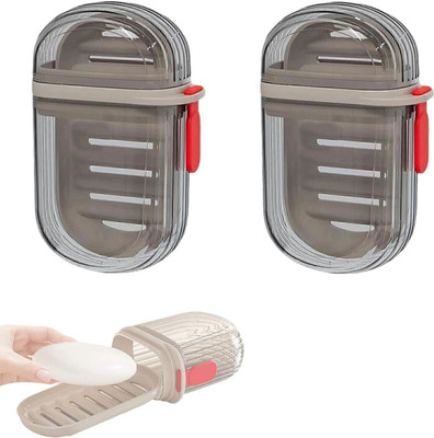 KEETLY Travel Soap Case Portable Leak-Proof Soap Holder with Lid Soap Storage(2 Pcs)