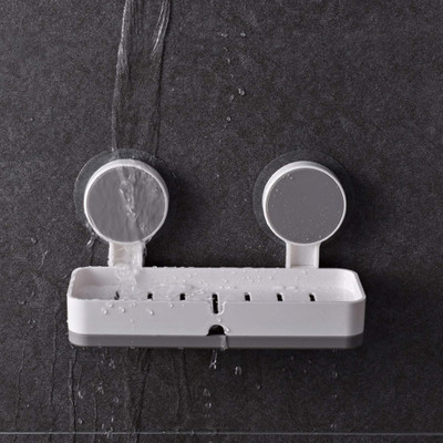 Ipsit Wall Mounted Soap Holder with Suction Cups(White)