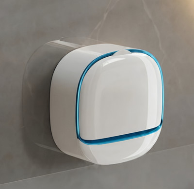ksquare 1 Pcs Waterproof Wall Mounted Soap Dish Holder with Lid & Drain Tray(Multicolor)