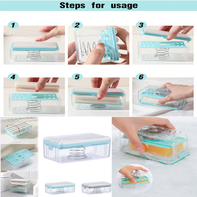SATSUN ENTERPRISE Soap Dispenser with Roller and Drain Holes Soap Holder Foaming Soap Bar Box 500 ml Soap Dispenser(Multicolor)