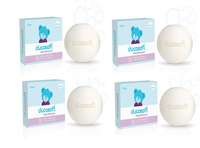 Aurelderma DUCOSOFT BABY BATHING BAR PACK OF 4 (4 X 75 G)(White)