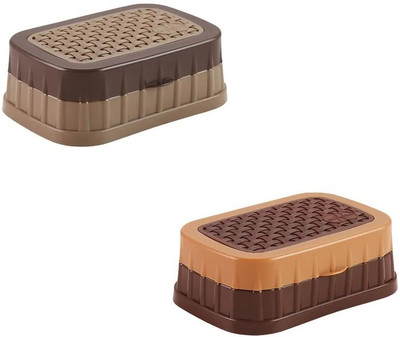 NAKODA Dove Plastic Soap Case PACK OF 2 STRONG AND DURABLE(Multicolor)