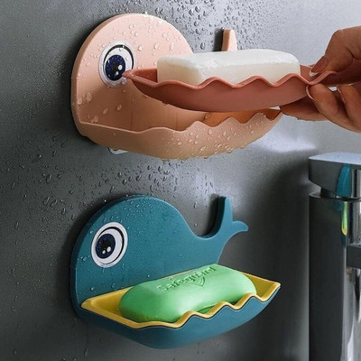 KRAZE Pack of 1 Beautiful Fish Design Double Layer Self Draining Soap Case x1.25(Multicolor)