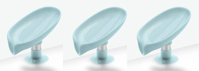 ODIN Pack of 3 Lotus Leaf Shaped No Drill/No Screw Soap Dish X3.20(Random Colour)