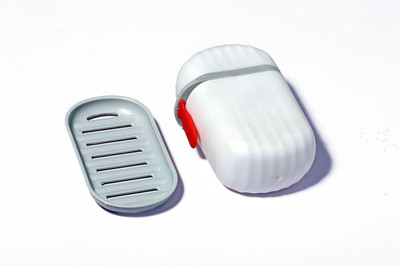 Hirsha Soap Holder Leakproof Travel SoapCase Portable Dish Ideal for Travel Accessories(White)