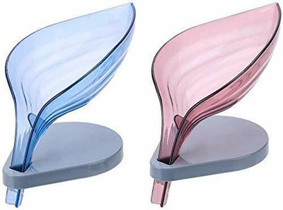 VRAVMO ew Bath Shape Soap multicolor Box Self Draining Holder Stylish Tray (2)(Multicolor)