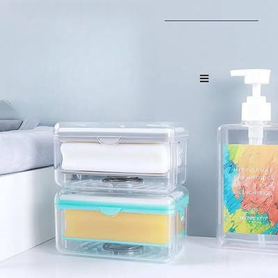 SellVera 2-In-1 Portable Laundry Rolling Soap Box Soap Bar Soap Roller Dispenser 400ml 500 ml Soap Dispenser(Multicolor)